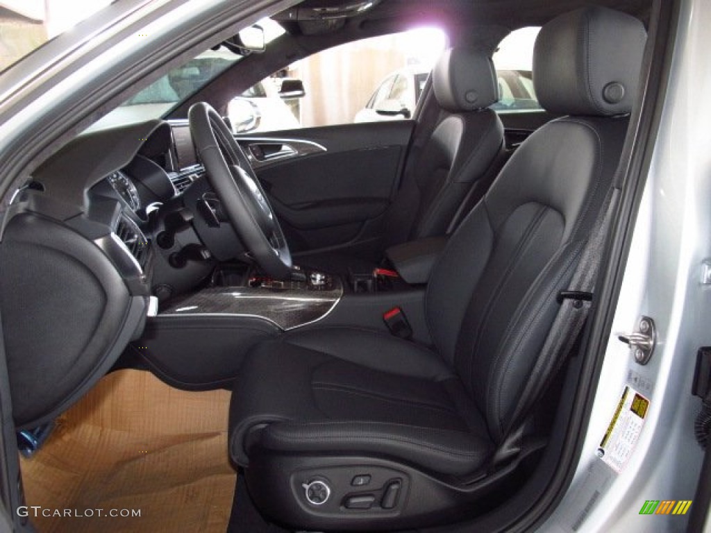 Black Valcona Interior 2014 Audi S6 Prestige quattro Sedan Photo #84127178