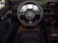 2014 Audi S6 Black Valcona Interior Steering Wheel Photo