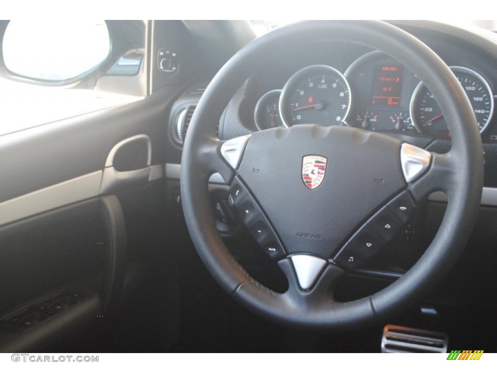 2008 Porsche Cayenne GTS Black w/ Alcantara Seat Inlay Steering Wheel Photo #84127604