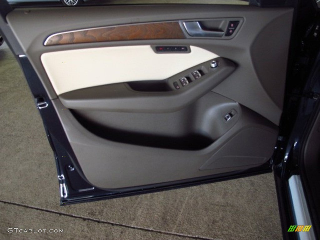 2014 Audi Q5 3.0 TFSI quattro Pistachio Beige Door Panel Photo #84128141