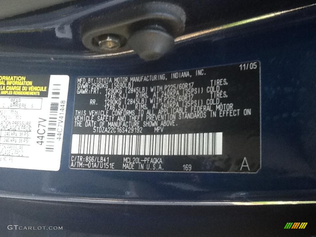 2006 Sienna Limited - Nautical Blue Metallic / Taupe photo #6