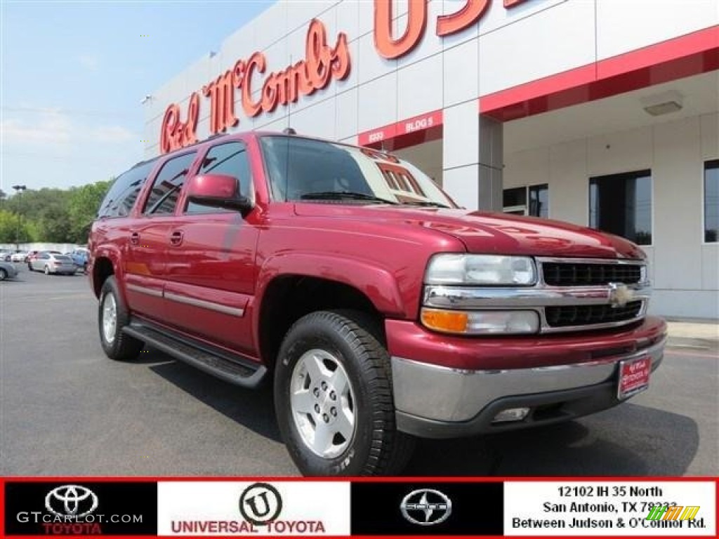 2004 Suburban 1500 - Sport Red Metallic / Tan/Neutral photo #1