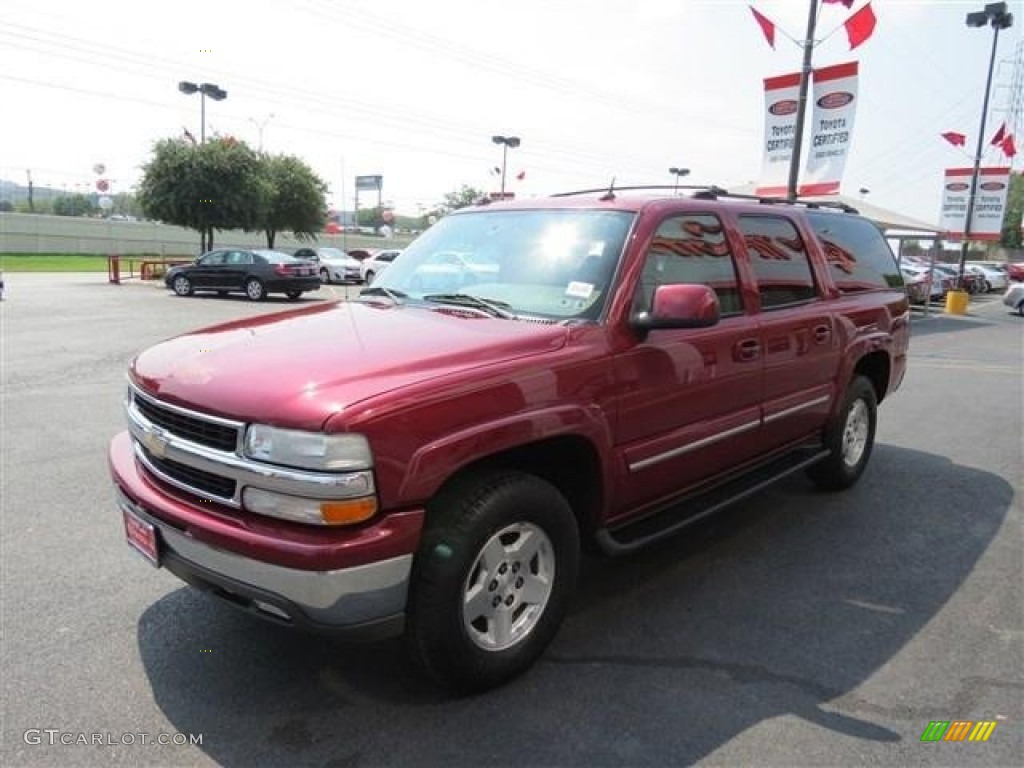 2004 Suburban 1500 - Sport Red Metallic / Tan/Neutral photo #3