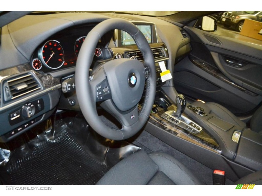 Black Interior 2014 BMW 6 Series 640i Gran Coupe Photo #84133673