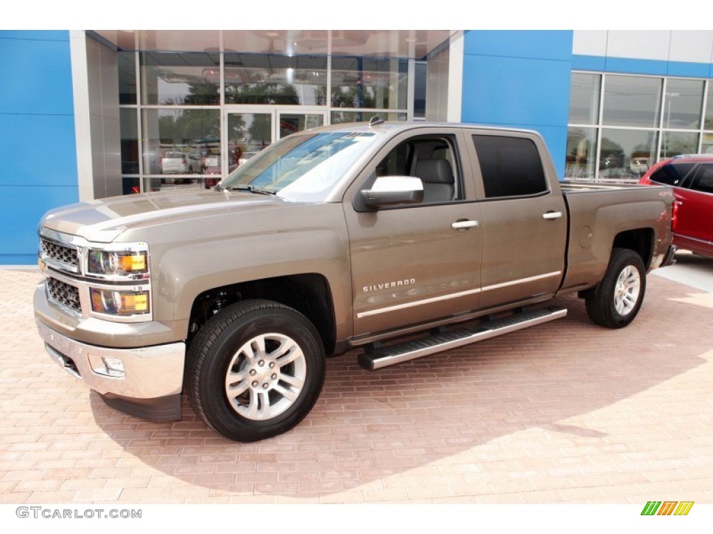 Brownstone Metallic 2014 Chevrolet Silverado 1500 LTZ Crew Cab 4x4 Exterior Photo #84134615