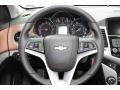 2013 Chevrolet Cruze Jet Black/Brick Interior Steering Wheel Photo