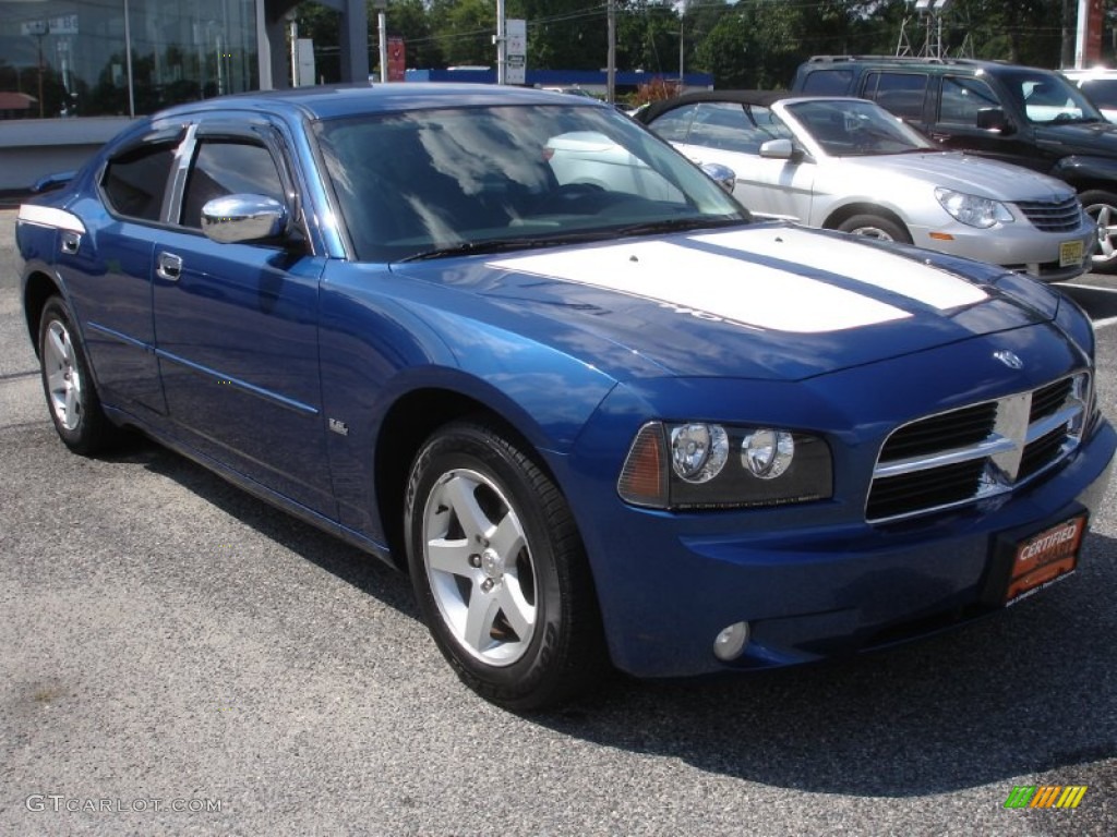2010 Charger SXT - Deep Water Blue Pearl / Dark Slate Gray photo #3