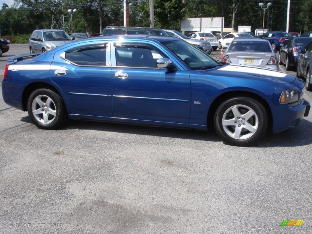 2010 Charger SXT - Deep Water Blue Pearl / Dark Slate Gray photo #4