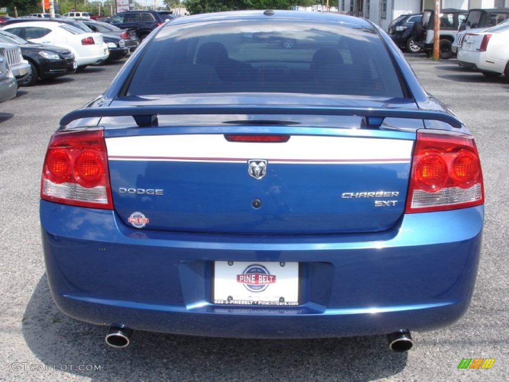 2010 Charger SXT - Deep Water Blue Pearl / Dark Slate Gray photo #6