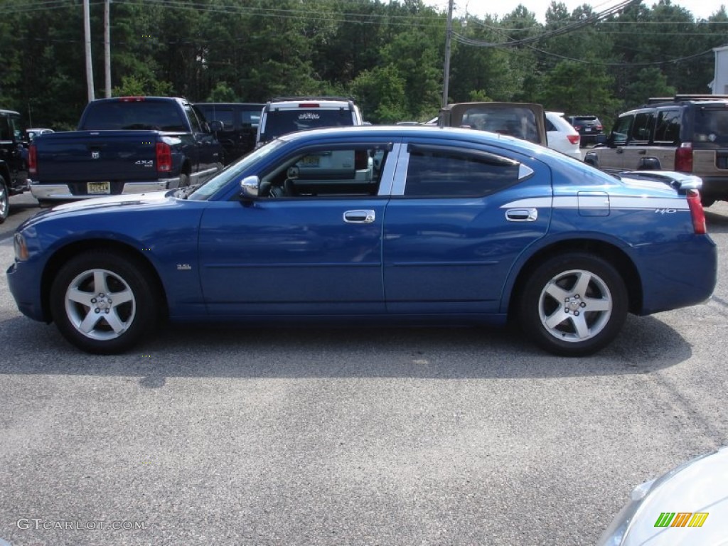2010 Charger SXT - Deep Water Blue Pearl / Dark Slate Gray photo #9