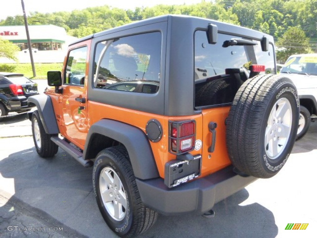 2012 Wrangler Sport S 4x4 - Crush Orange / Black photo #3
