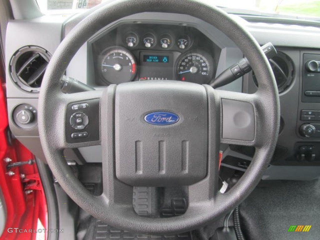 2012 Ford F350 Super Duty XL Regular Cab 4x4 Plow Truck Steel Steering Wheel Photo #84137397