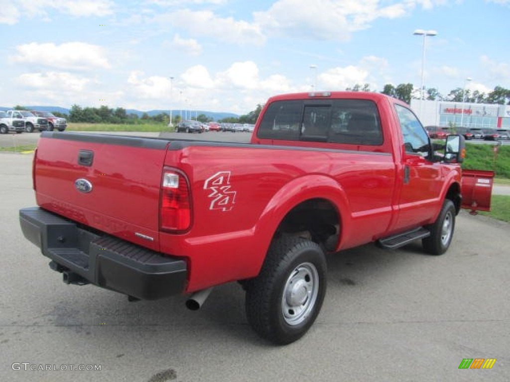 2012 F350 Super Duty XL Regular Cab 4x4 Plow Truck - Vermillion Red / Steel photo #18