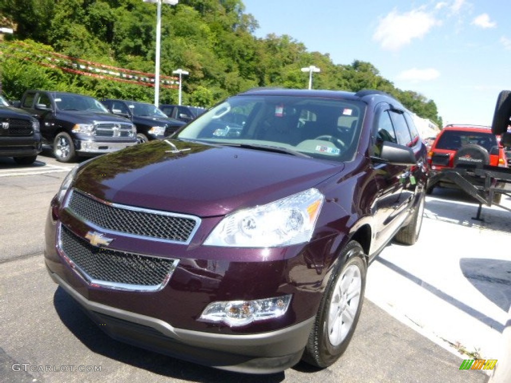 Dark Cherry Metallic 2010 Chevrolet Traverse LS Exterior Photo #84138087
