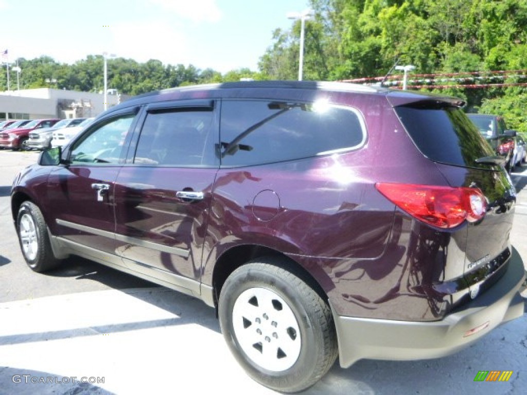 Dark Cherry Metallic 2010 Chevrolet Traverse LS Exterior Photo #84138111