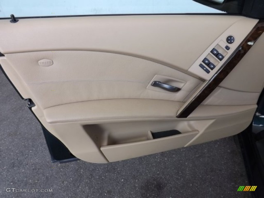 2007 5 Series 525xi Sedan - Deep Green Metallic / Beige photo #11