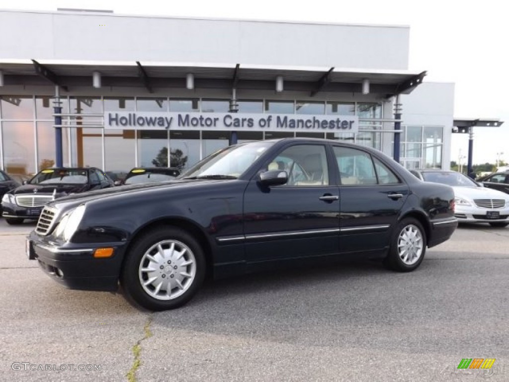 2000 E 320 Sedan - Midnight Blue / Java photo #1