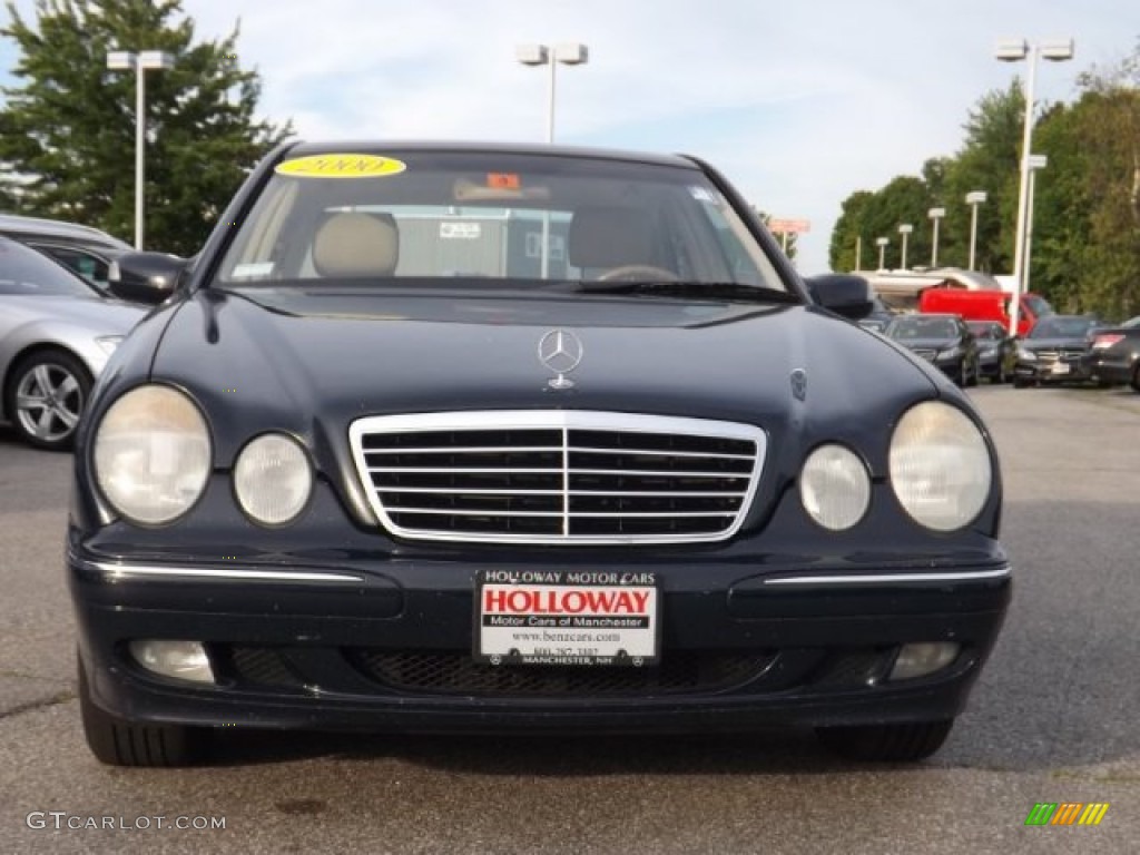 2000 E 320 Sedan - Midnight Blue / Java photo #2