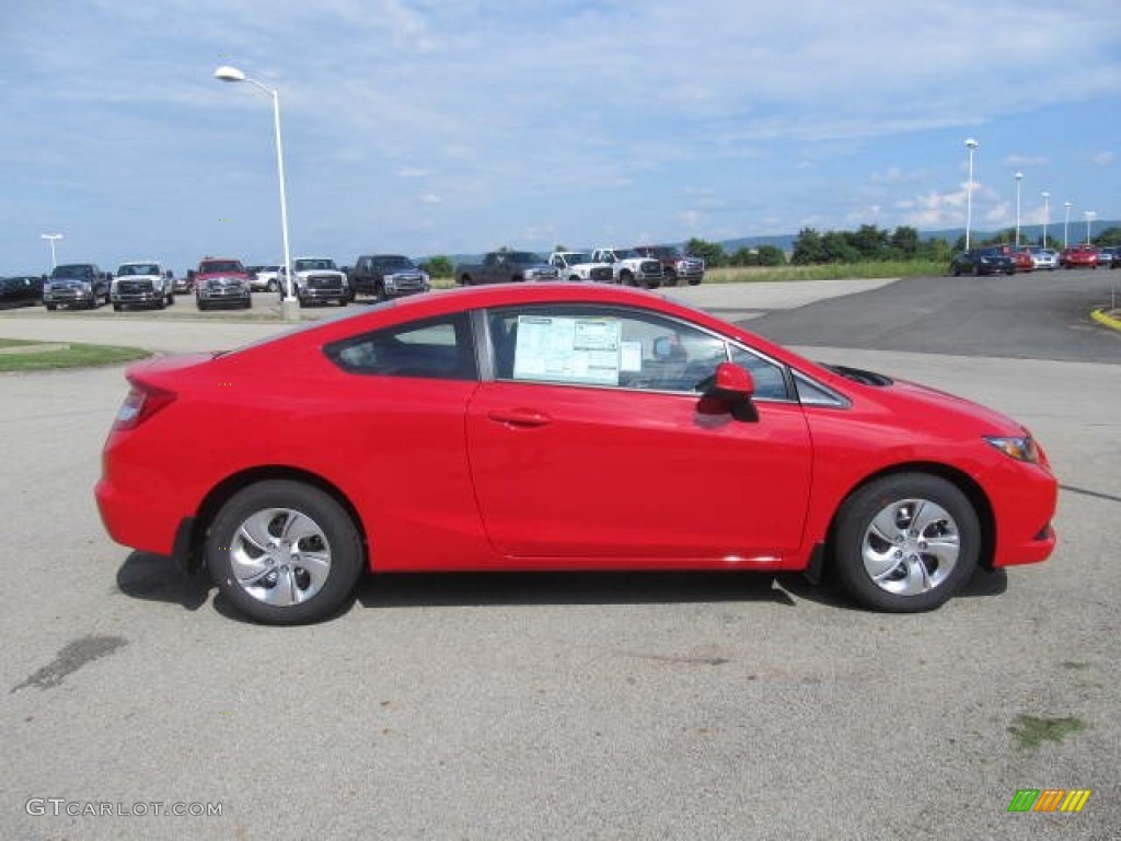 2013 Civic LX Coupe - Rallye Red / Gray photo #4