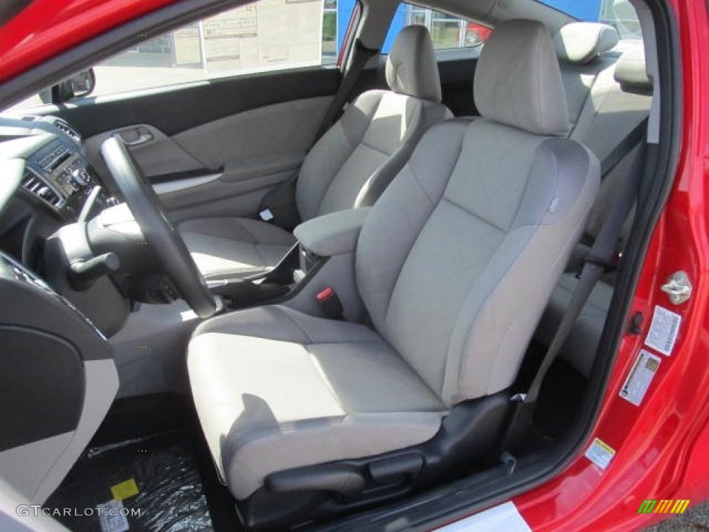 2013 Civic LX Coupe - Rallye Red / Gray photo #7