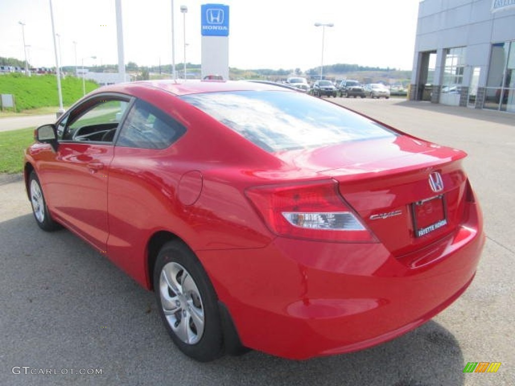2013 Civic LX Coupe - Rallye Red / Gray photo #18