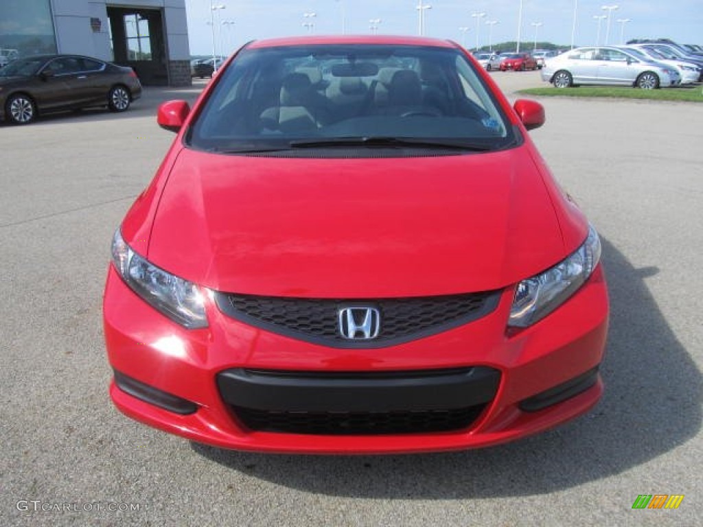 2013 Civic LX Coupe - Rallye Red / Gray photo #19