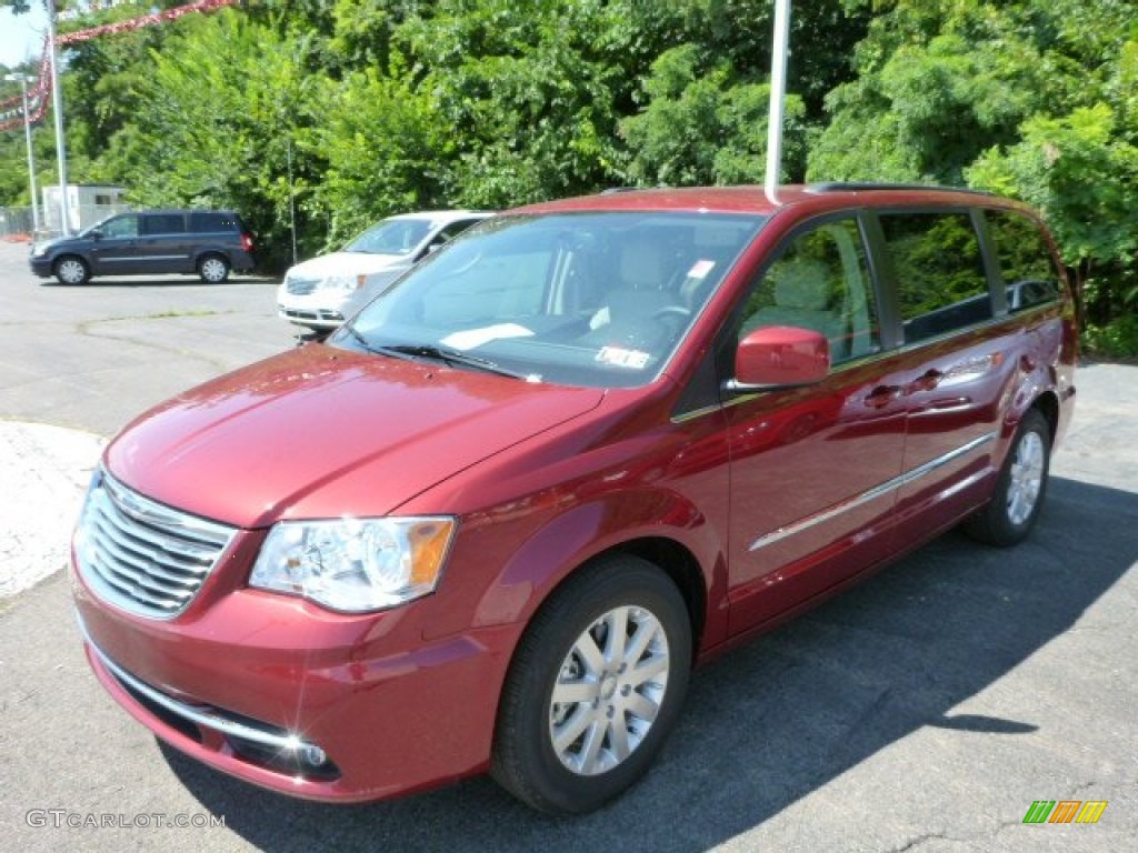 2013 Town & Country Touring - Deep Cherry Red Crystal Pearl / Dark Frost Beige/Medium Frost Beige photo #1