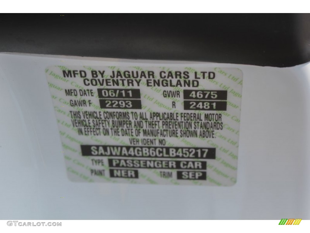 2012 XK Color Code NER for Polaris White Photo #84144240