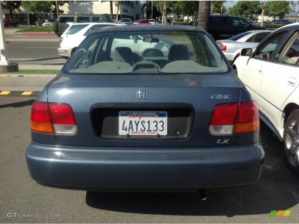 1998 Civic LX Sedan - Cyclone Blue Metallic / Gray photo #3
