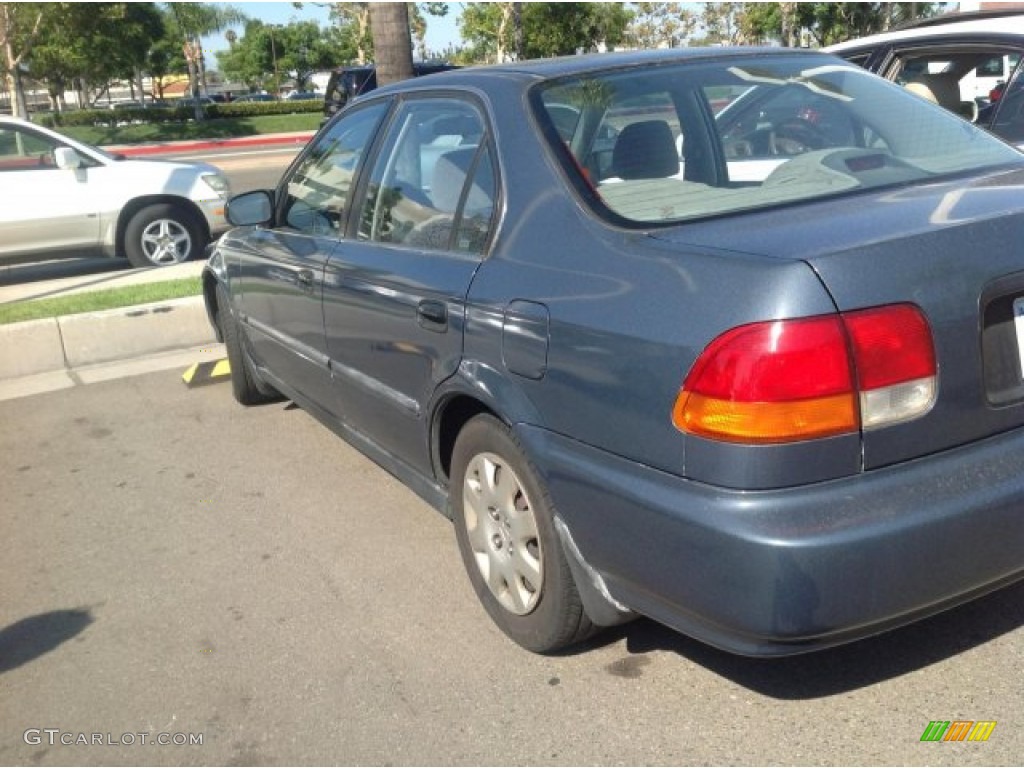 1998 Civic LX Sedan - Cyclone Blue Metallic / Gray photo #4