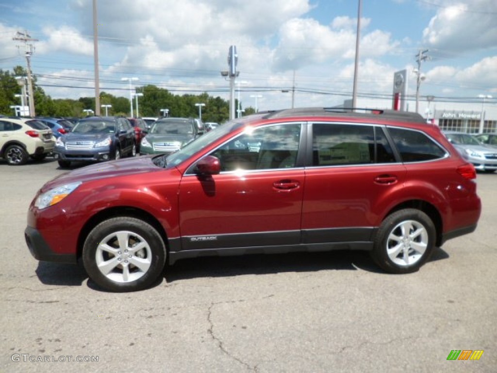 2014 Outback 2.5i Premium - Venetian Red Pearl / Ivory photo #4