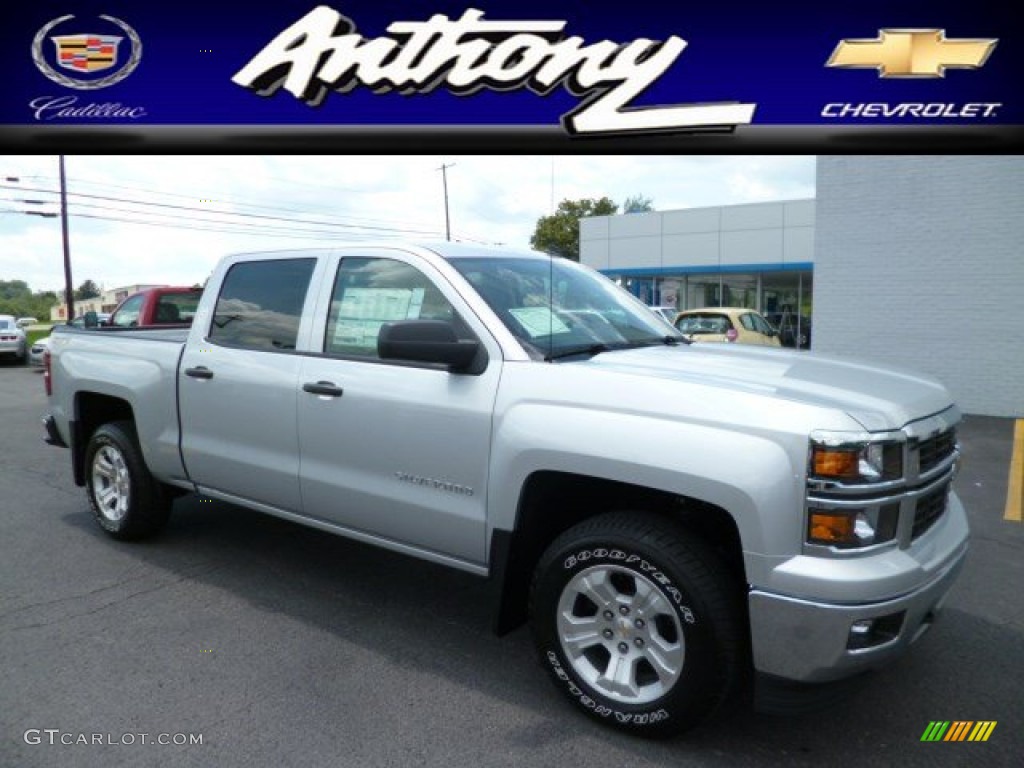 2014 Silverado 1500 LT Z71 Crew Cab 4x4 - Silver Ice Metallic / Jet Black photo #1