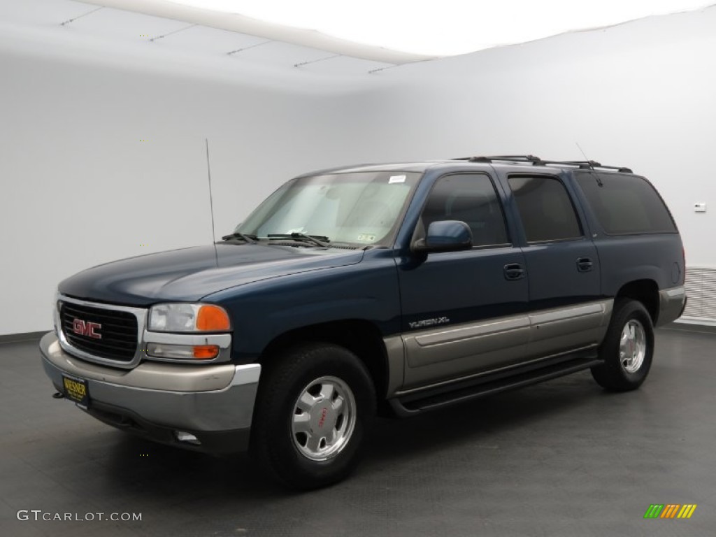 2001 Yukon SLE - Indigo Blue Metallic / Medium Dark Pewter/Shale photo #4