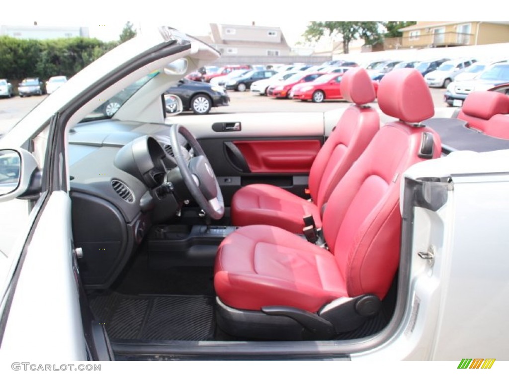 Blush Red Leather Interior 2009 Volkswagen New Beetle 2.5 Blush Edition Convertible Photo #84147339