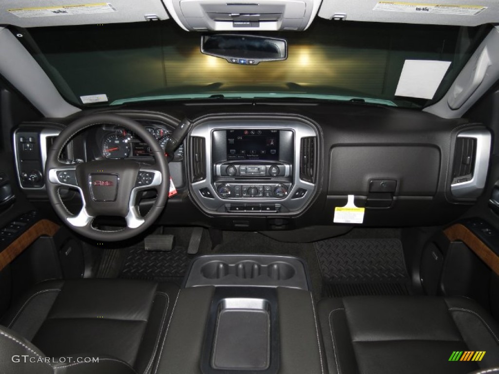 2014 GMC Sierra 1500 SLT Crew Cab Jet Black Dashboard Photo #84147677