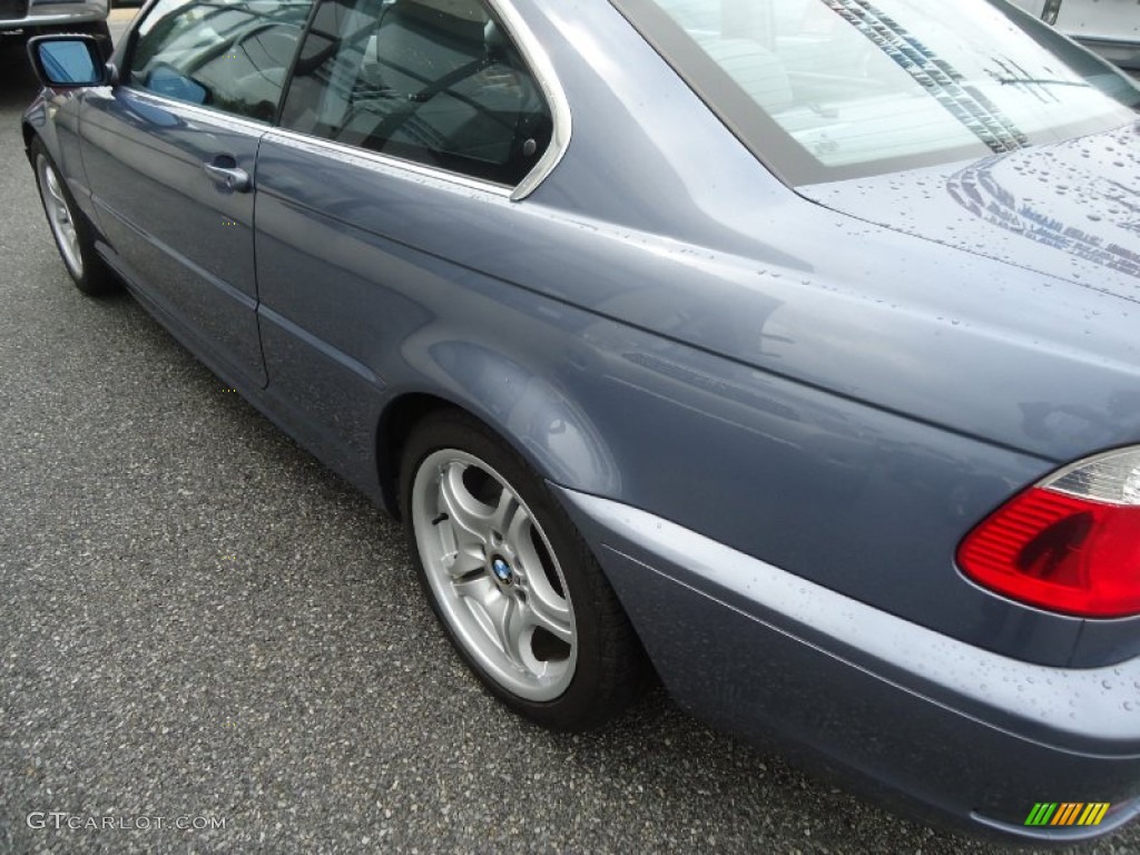 2005 3 Series 330i Coupe - Steel Blue Metallic / Grey photo #35