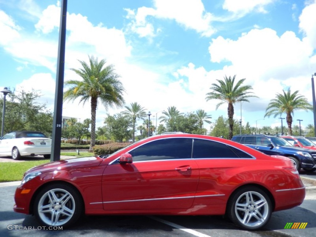 2013 E 350 Coupe - Mars Red / Almond/Mocha photo #4