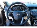 2013 Cadillac XTS Very Light Platinum/Dark Urban/Cocoa Opus Full Leather Interior Steering Wheel Photo