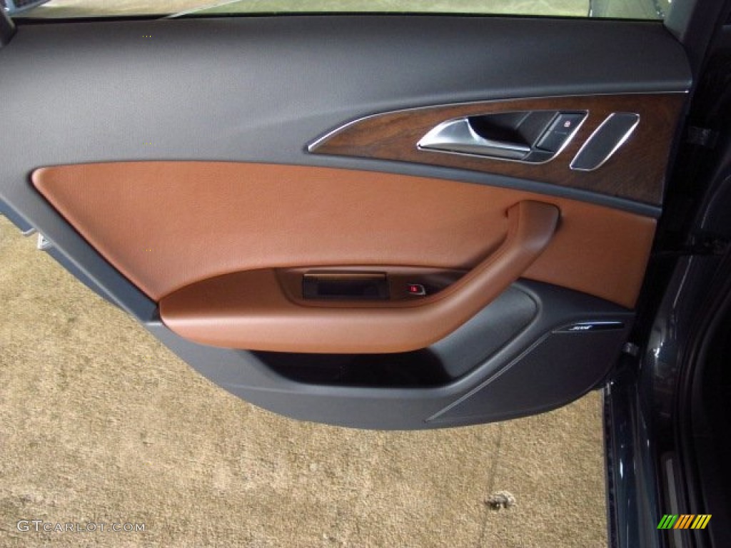 2014 Audi A6 2.0T quattro Sedan Nougat Brown Door Panel Photo #84150675