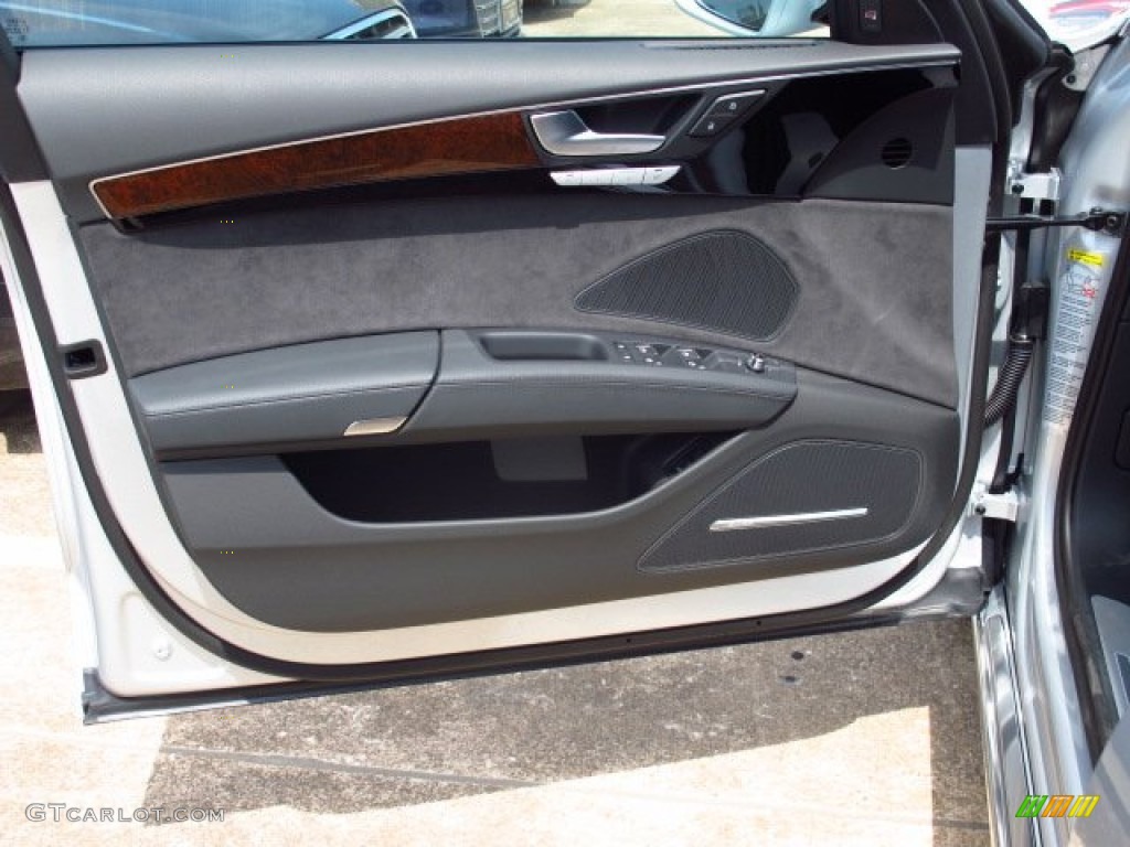 2014 Audi A8 L 4.0T quattro Black Door Panel Photo #84152082