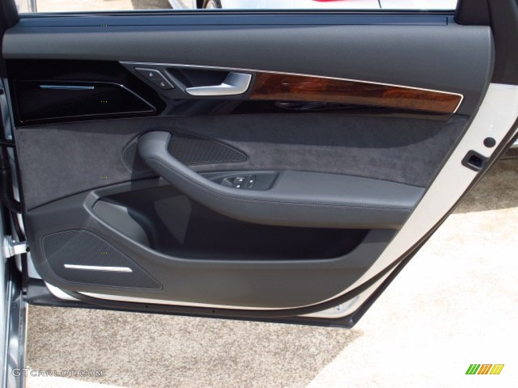 2014 Audi A8 L 4.0T quattro Black Door Panel Photo #84152169