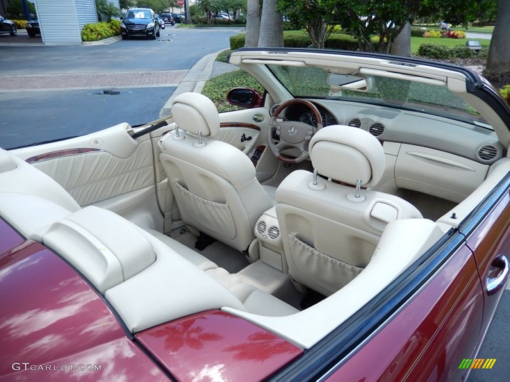 2007 CLK 350 Cabriolet - Storm Red Metallic / Stone photo #12