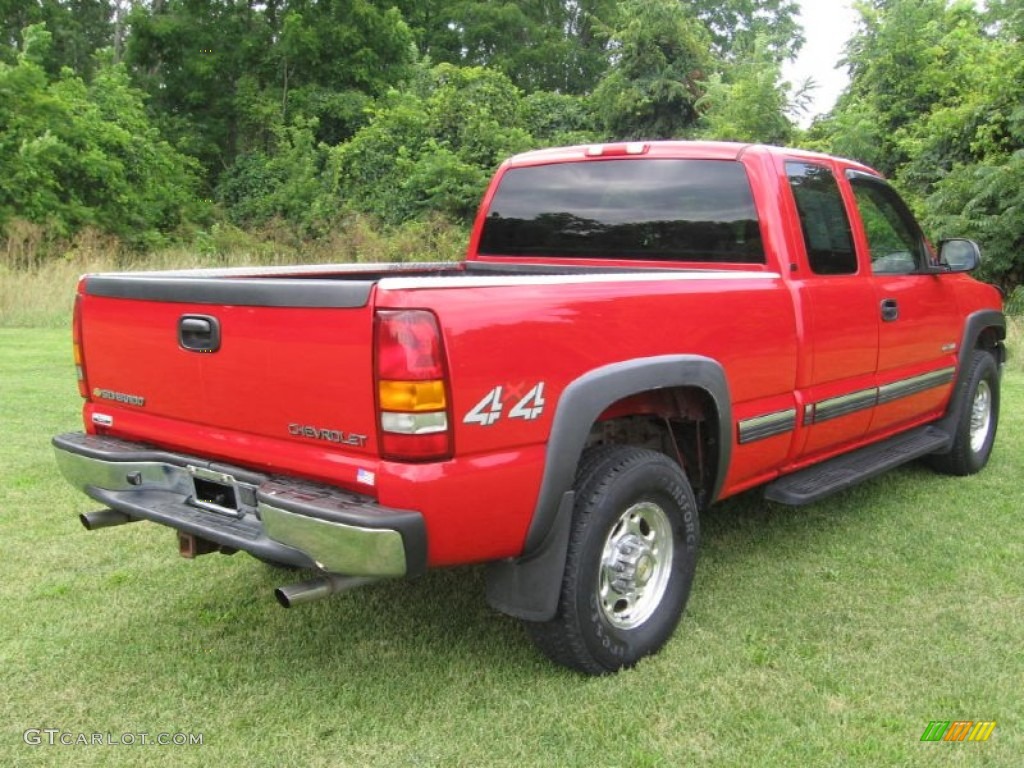 2000 Silverado 2500 LT Extended Cab 4x4 - Victory Red / Graphite photo #17