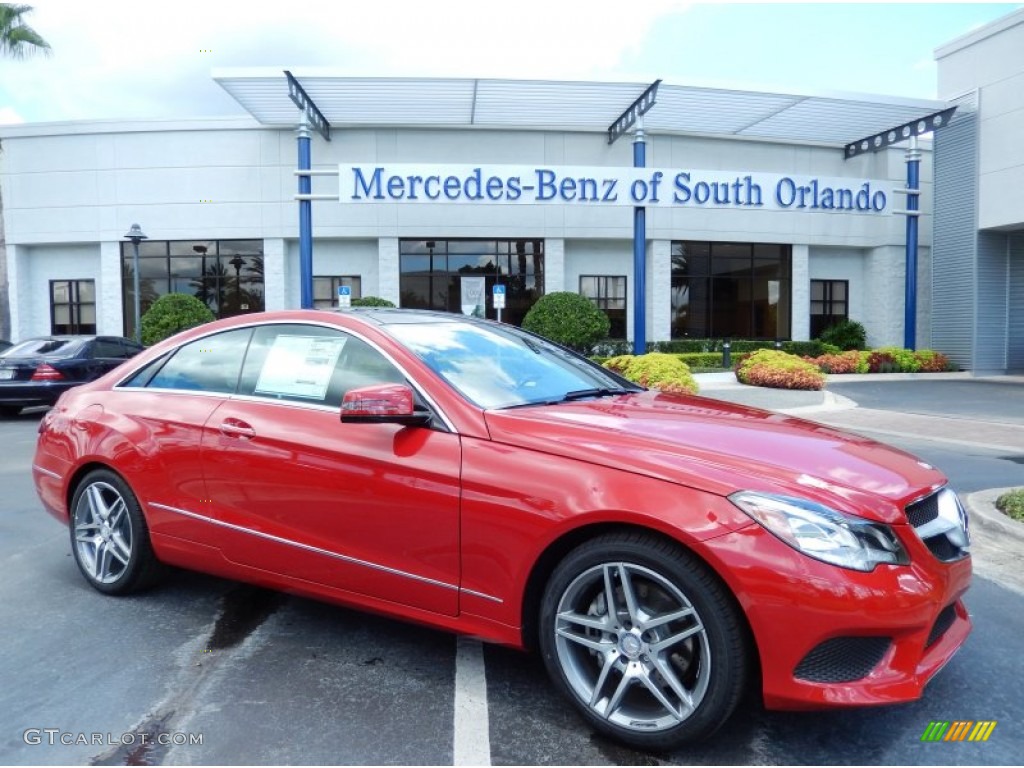 2014 E 350 Coupe - Mars Red / Black photo #1