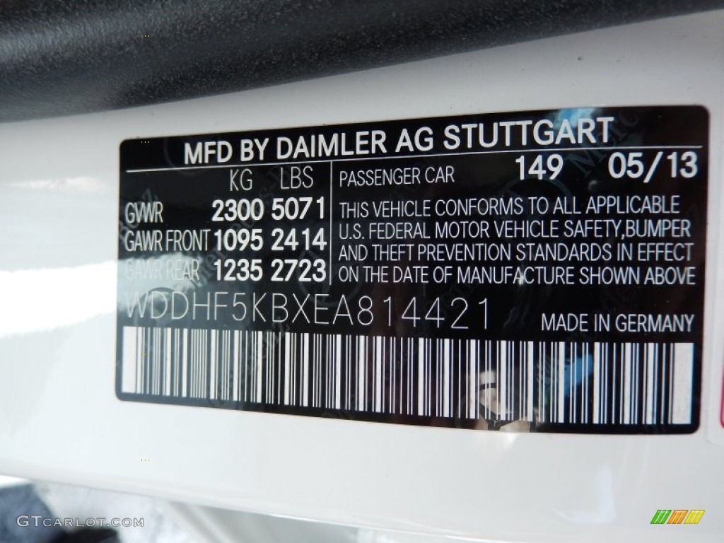 2014 E Color Code 149 for Polar White Photo #84154512