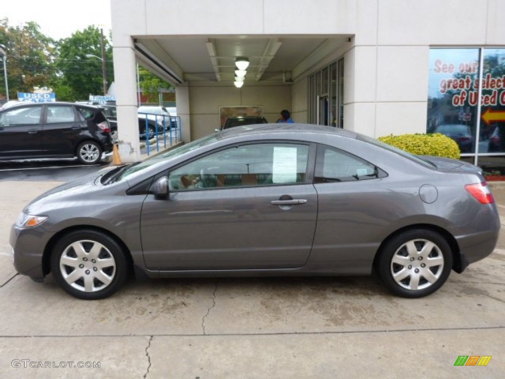 2010 Civic LX Coupe - Polished Metal Metallic / Gray photo #2