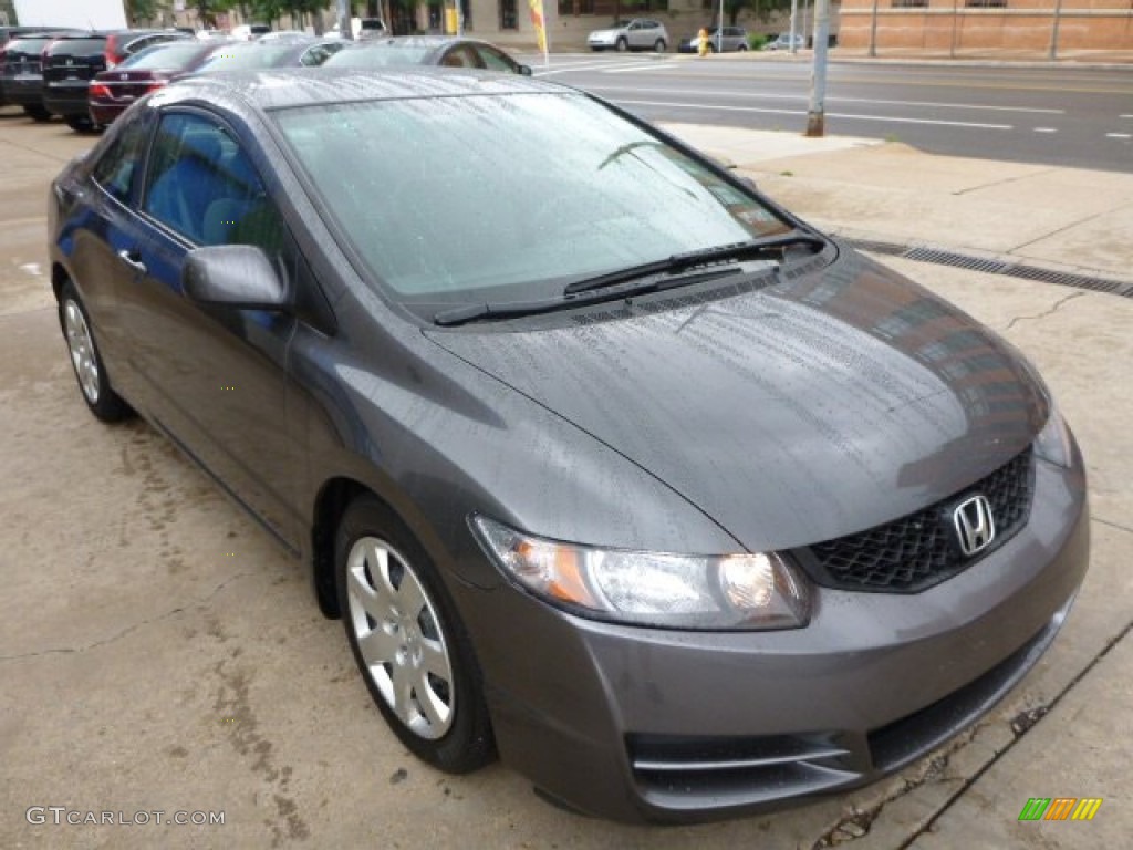 2010 Civic LX Coupe - Polished Metal Metallic / Gray photo #3