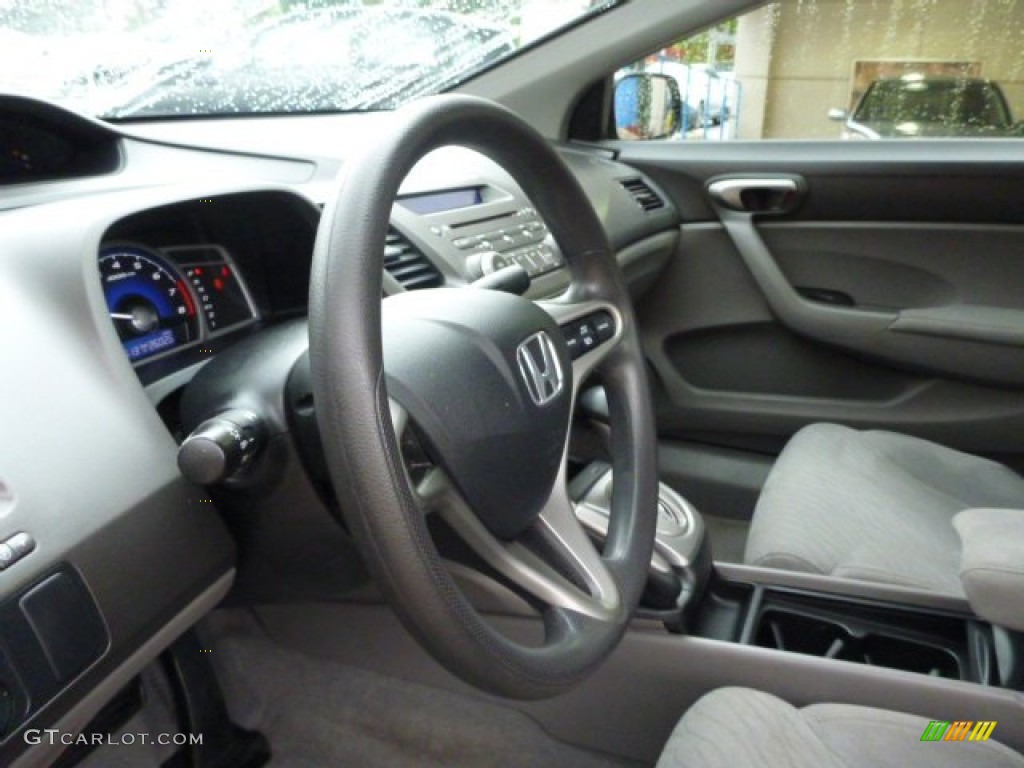 2010 Civic LX Coupe - Polished Metal Metallic / Gray photo #7