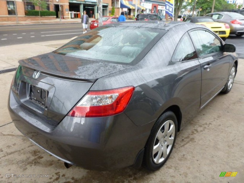 2010 Civic LX Coupe - Polished Metal Metallic / Gray photo #11