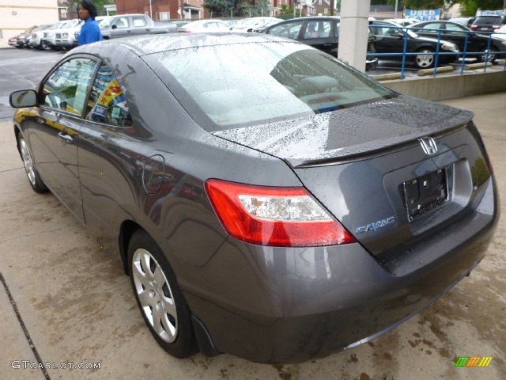 2010 Civic LX Coupe - Polished Metal Metallic / Gray photo #12